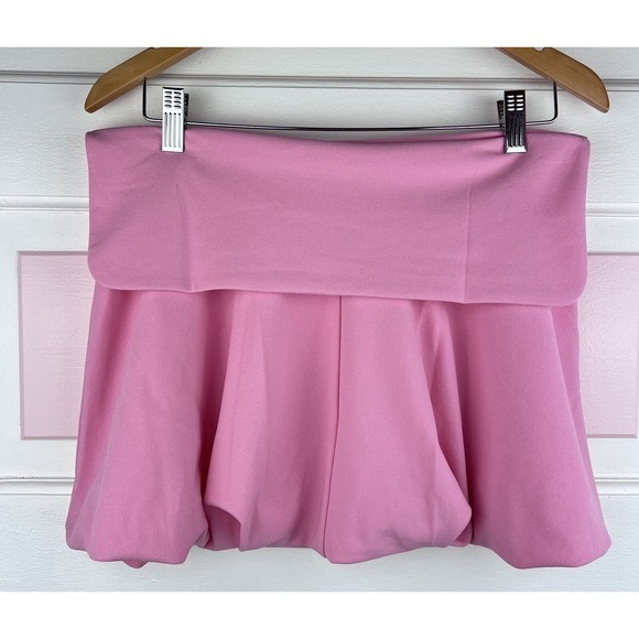 NWT Zara Barbie Pink Tube Top Strapless top/Skirt Bubble Lined Blogger Fav Sz M - Picture 8 of 14